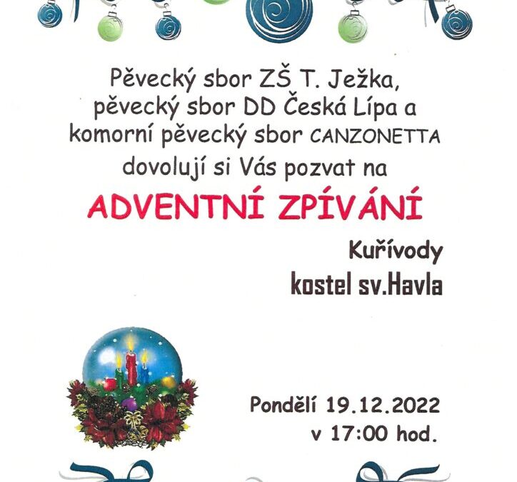 Pozvánka na Adventní zpívání